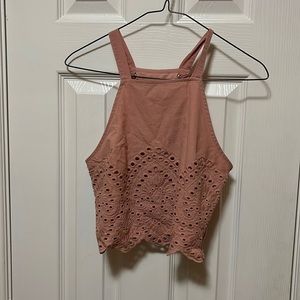 Abercrombie Lace-Bottom Crop